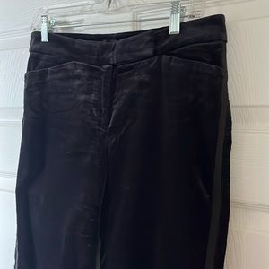 Black velvet tuxedo ankle pants from White House Black Market size 4